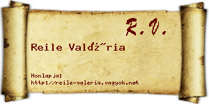 Reile Valéria névjegykártya