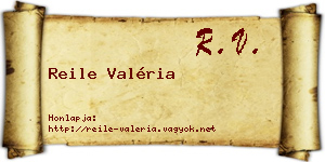Reile Valéria névjegykártya